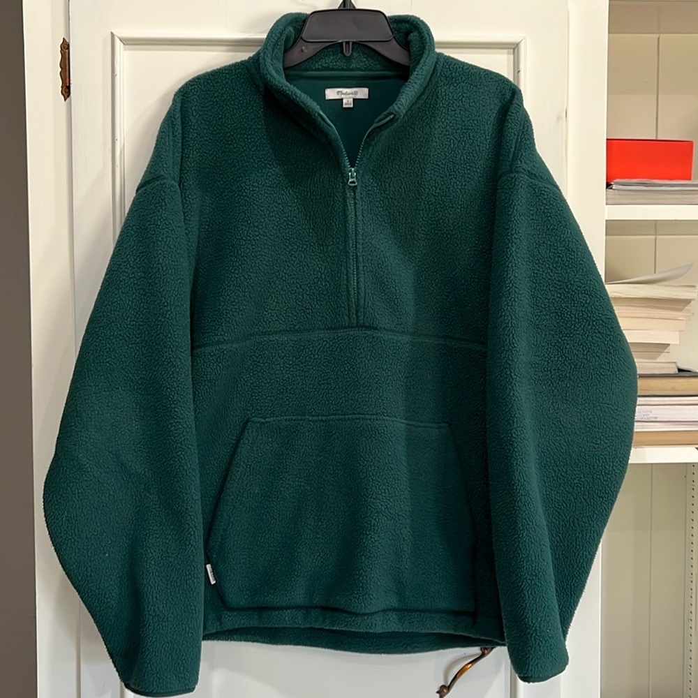 Madewell Fleece half zip pullover